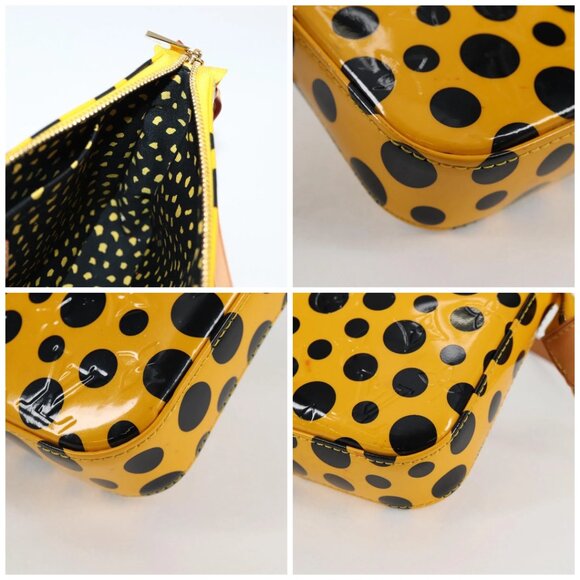 LOUIS VUITTON Vernis Yayoi Kusama Pochette Accessoires Jaune - Picture 12 of 15